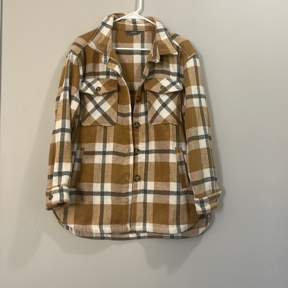 Member's Mark Women's Plaid Button Front Shacket~ City Slicker Medium - Picture 4 of 7